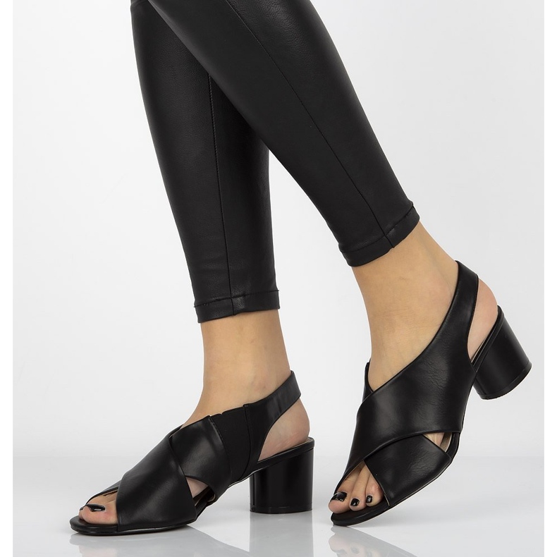 Černé sandály Filippo DS1290 / 20 Bk černá 2