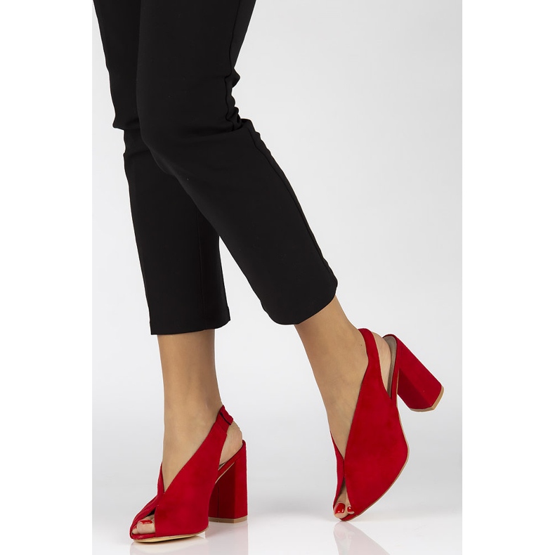 Červené sandály Filippo DS1292 / 20 Rd 1