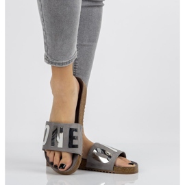 Filippo DK1374 / 20 Gr šedé pantofle šedá 1