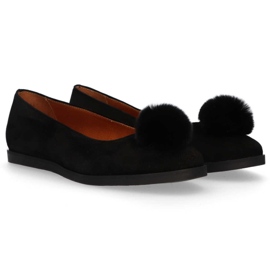 Balerína Filippo 1320 Black Suede černá 1