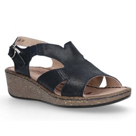 Kožené sandály Filippo DS097 / 18 Nv tmavě modrá námořnická modrá 1