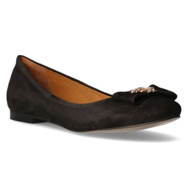 Balerína Filippo Premium 2054 Black Suede černý 1