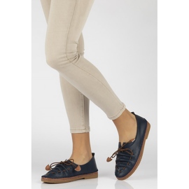 Kožené boty Filippo DP2058 / 21 Nv tmavě modrá námořnická modrá 1