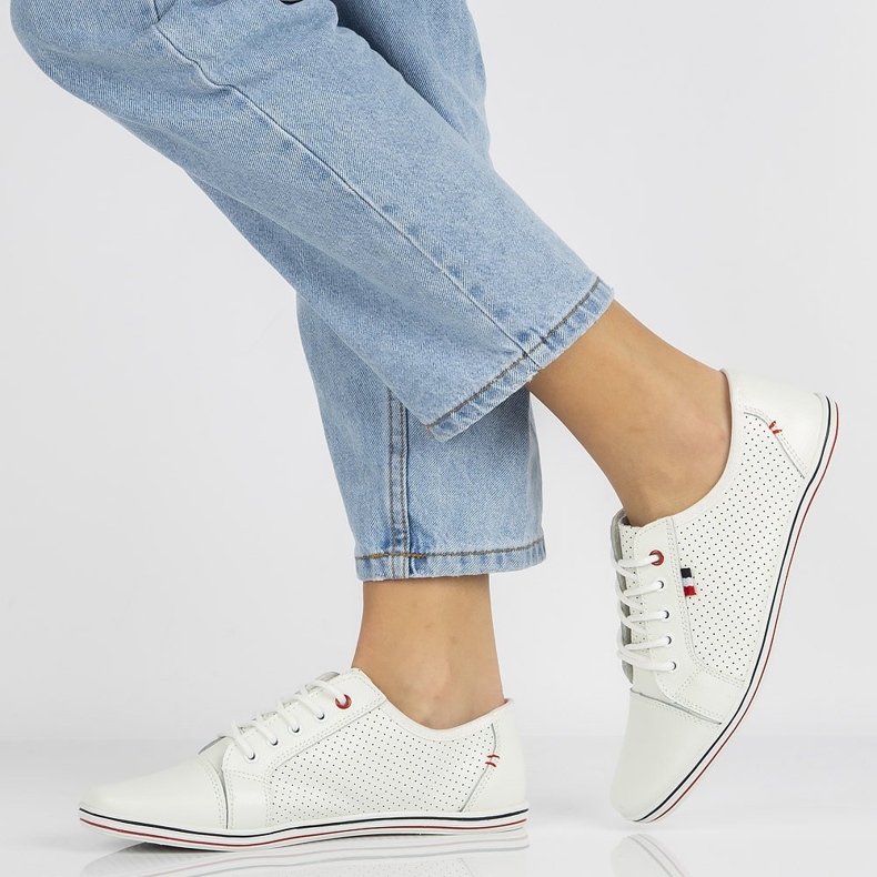 Kožené boty Filippo DP009 / 21 Wh bílé bílý 2