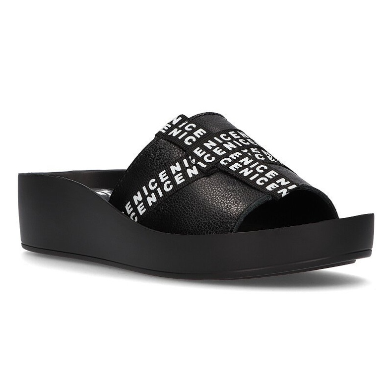 Kožené pantofle Filippo DK2061 / 21 Bk černé černý 1
