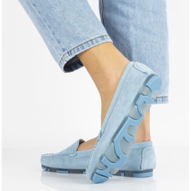 Kožené mokasíny Filippo DP2037 / 21 Bl modré modrý 2