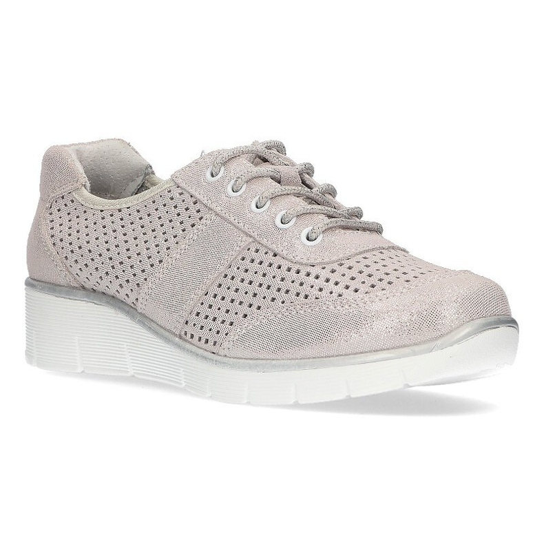 Kožené boty Filippo DP028 / 21 Si stříbrné šněrování stříbrný 1