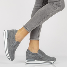 Kožené tenisky Filippo DP1512 / 21 Gr šedé šedá 1 Kožené tenisky Filippo DP1512 / 21 Gr šedé šedá 1