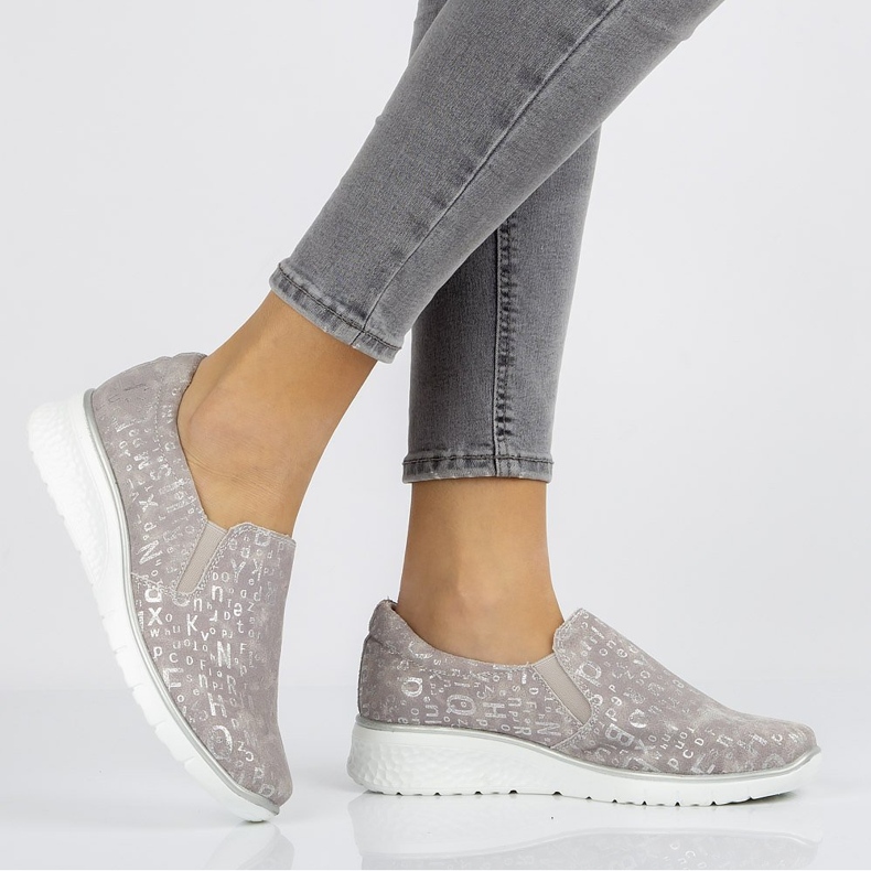 Kožené boty Filippo DP1325 / 21 Gr šedé šedá 2