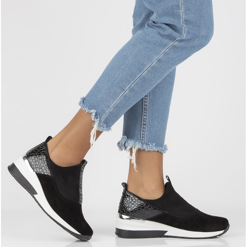 Kožené tenisky Filippo DP1689 / 21 Bk Black černá 1