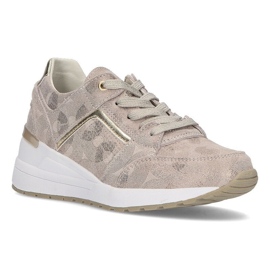 Kožené tenisky Filippo DP2003 / 21 Go zlaté zlatý 1