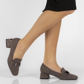 Boty na vysokém podpatku FILIPPO DP2097 / 22 Gr šedé šedá 1