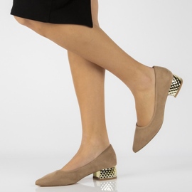 Lodičky na vysokém podpatku FILIPPO DP2101 / 21 Béžová béžový 1