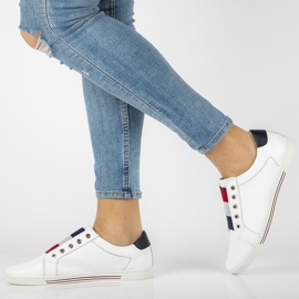 Kožené boty Filippo DP2155 / 21 Wh bílé bílý 1 Kožené boty Filippo DP2155 / 21 Wh bílé bílý 1