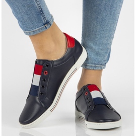 Kožené boty Filippo DP2155 / 21 Nv tmavě modrá námořnická modrá 1