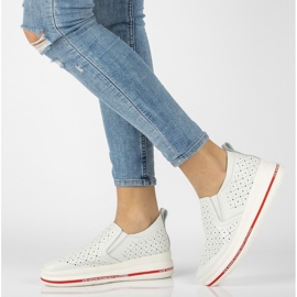 Kožené boty Filippo DP2009 / 21 Wh bílé bílý 1