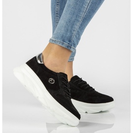 Kožené tenisky Filippo DP2138 / 21 Bk černé černá 1