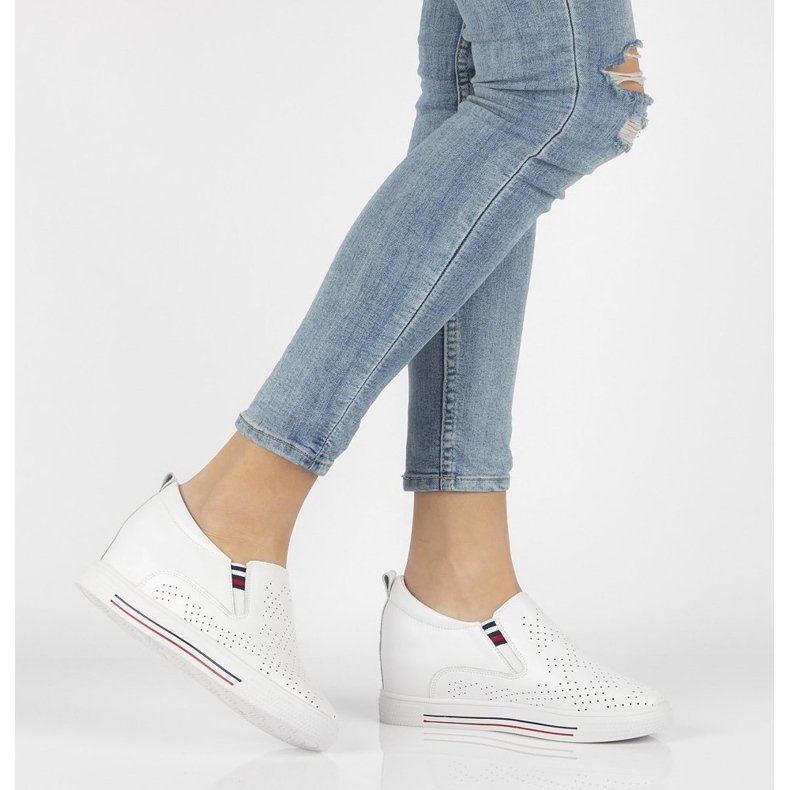 Kožené boty Filippo DP1356 / 21 Wh bílé bílý 1