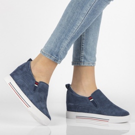 Kožené boty Filippo DP1356 / 21 Nv tmavě modrá námořnická modrá 1