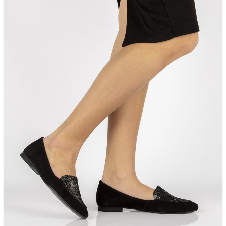 Kožené mokasíny Filippo 04958 černé černá 1