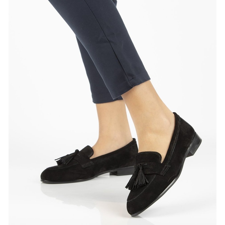 Kožené mokasíny Filippo DP2149 / 21 Bk černé černá 2