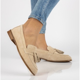 Kožené mokasíny Filippo DP2149 / 21 Be béžové béžový 1 Kožené mokasíny Filippo DP2149 / 21 Be béžové béžový 1