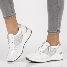 Kožené tenisky Filippo DP2052 / 21 Wh bílé bílý 1