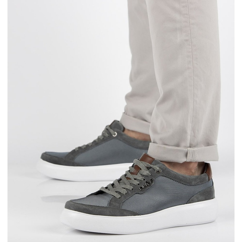 Kožené boty Filippo MP2398 / 21 Gr šedé šedá 2