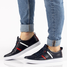 Kožené boty Filippo MP2146 / 21 Nv tmavě modrá námořnická modrá 1