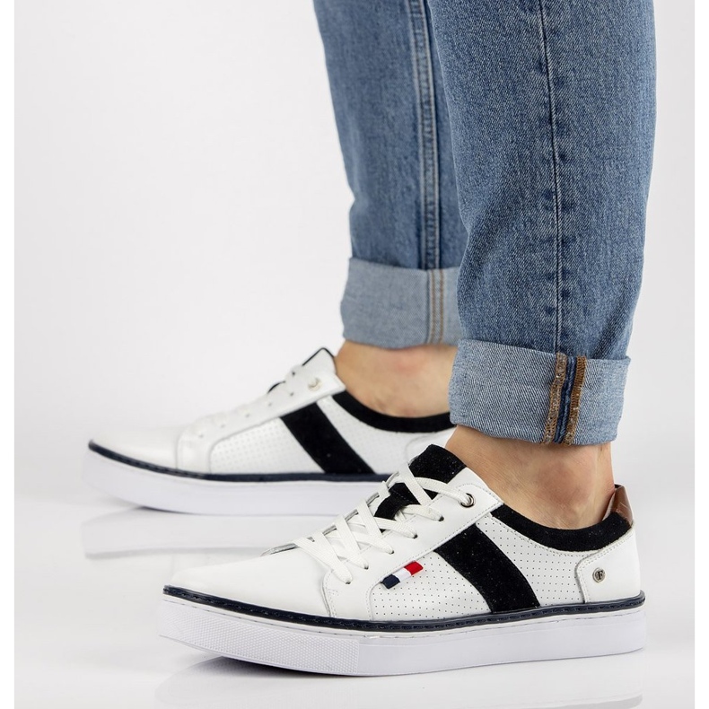 Kožené boty Filippo MP2330 / 21 Wh bílé bílý 1 Kožené boty Filippo MP2330 / 21 Wh bílé bílý 1