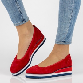 Kožené červené baleríny Filippo DP2323 / 21 Rd 1