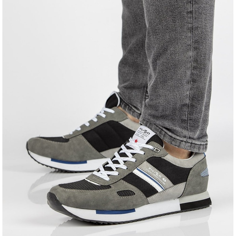 Šedé boty Filippo MSP2129 / 21 Gr šedá 2