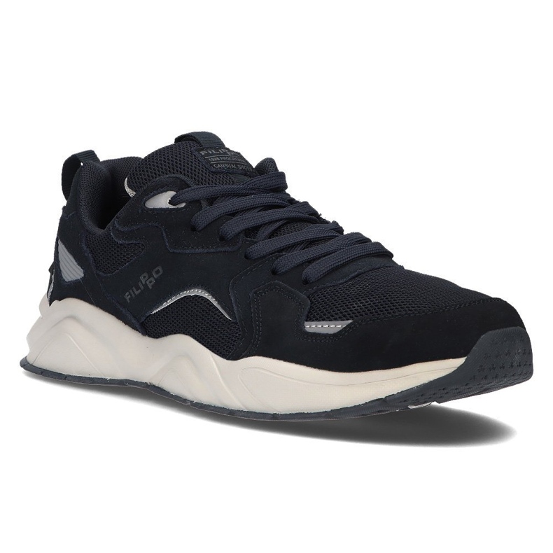 Kožené tenisky Filippo MSP2119 / 21 Nv tmavě modré námořnická modrá 1