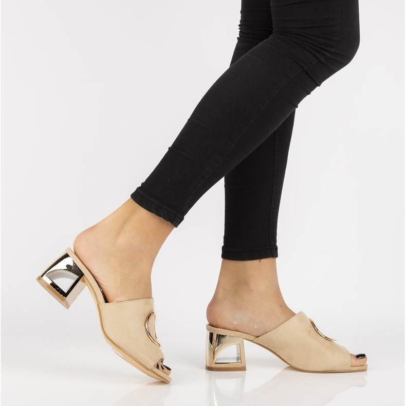 Filippo DK2088 / 21 Be béžové pantofle béžový 1