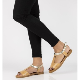 Filippo DS2099 / 21 Be béžové sandály béžový zlatý 1