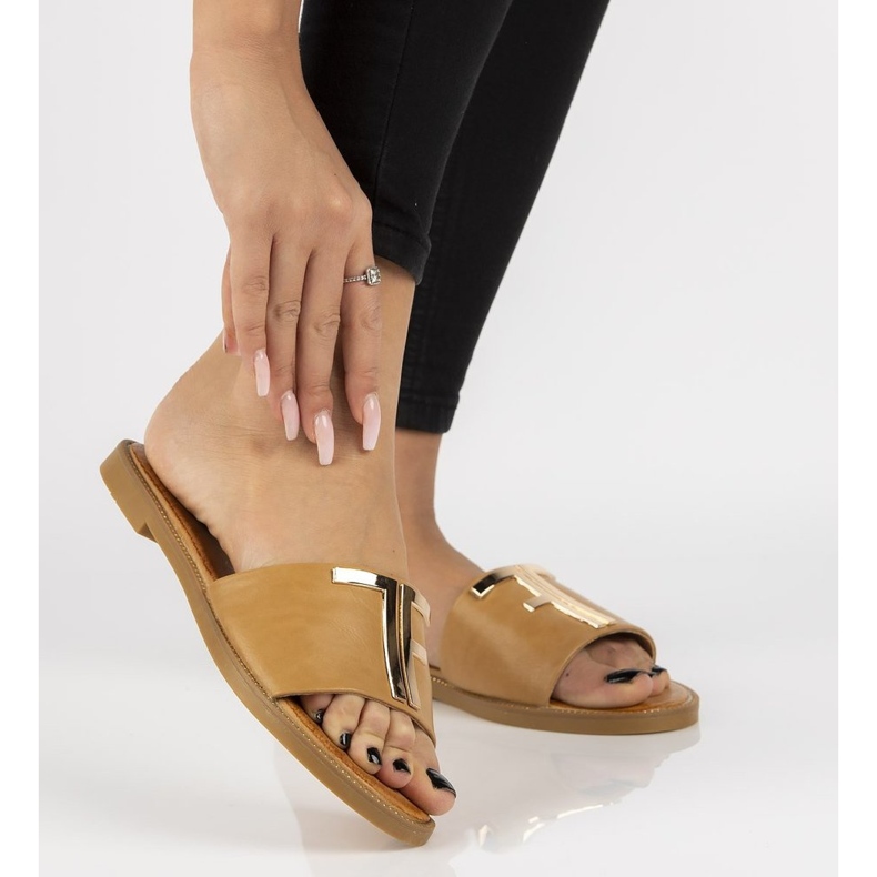 Filippo DK2103 / 21 Be béžové pantofle béžový 1