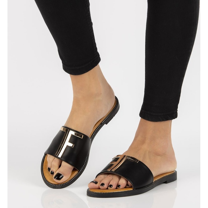 Filippo DK2103 / 21 Bk černé pantofle černý 2