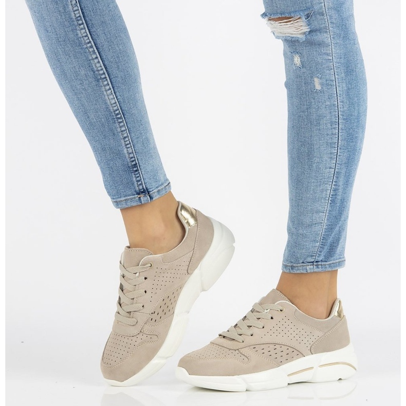 Kožené tenisky Filippo DP2156 / 21 Be beige béžový 1