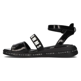 Černé sandály na klínku Filippo DS2321 / 21 Bk černá 5