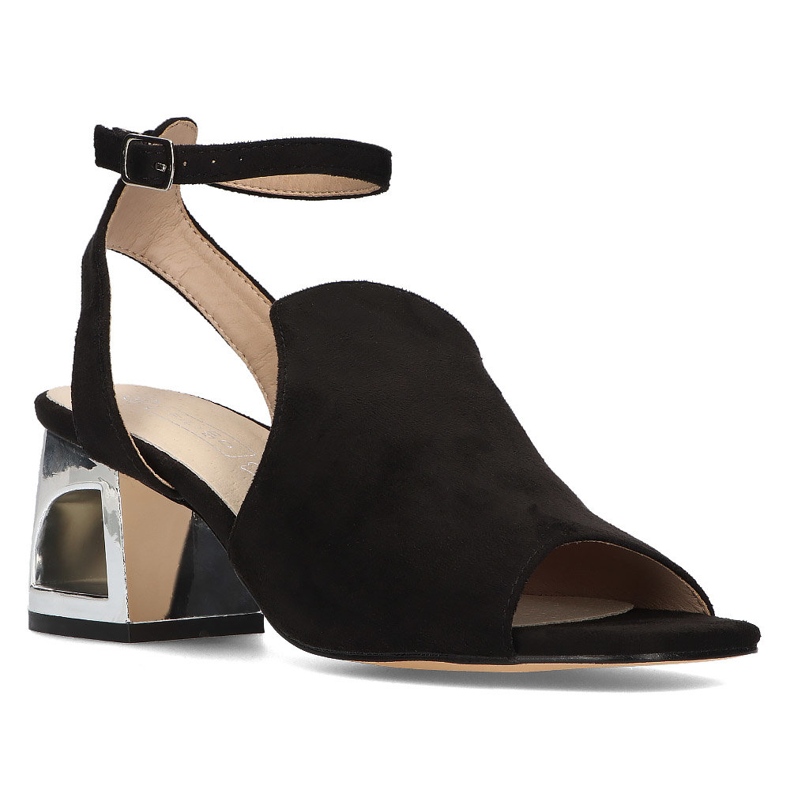 Černé sandály na podpatku Filippo DS2107 / 21 Bk černá 1