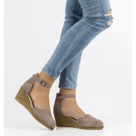 Kožené sandály Filippo DS1394 / 21 Sd vřesově-béžová béžový 2