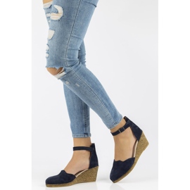 Kožené sandály Filippo DS1394 / 21 Nv tmavě modrá námořnická modrá 2