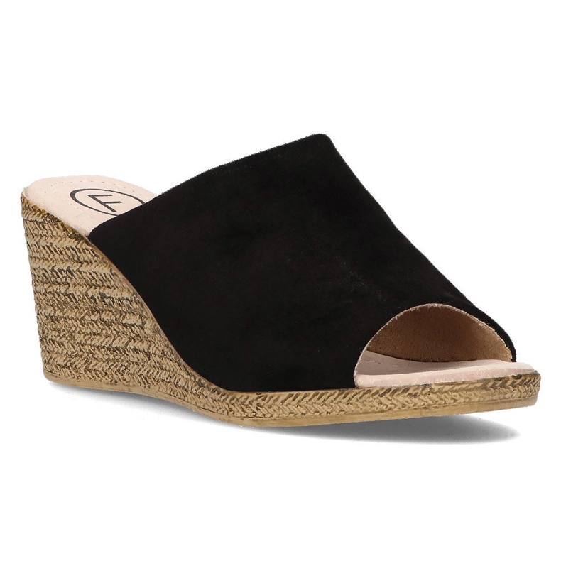 Kožené pantofle Filippo DK2143 / 21 Bk černé černá 1