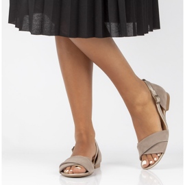 Kožené sandály Filippo 04614-04 / 00-5 béžové béžový 2