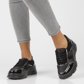 Kožené šněrovací tenisky Filippo DP3178 / 21 Bk černé černá 1