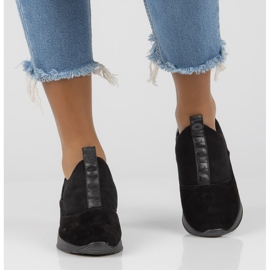 Kožené tenisky Filippo DP1689 / 21 Bk Bk Black černá 2