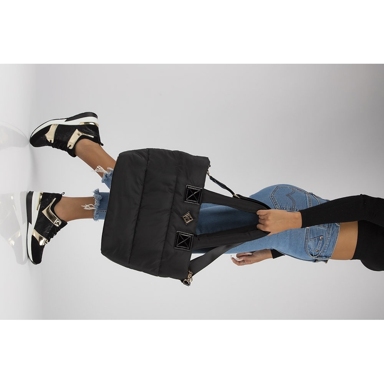 Kožené tenisky Filippo DP3170 / 21 Go černé zlato černá 1