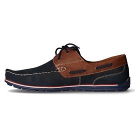 Loafers Filippo 1774 K Granat + Hnědý nubuk námořnická modř 2