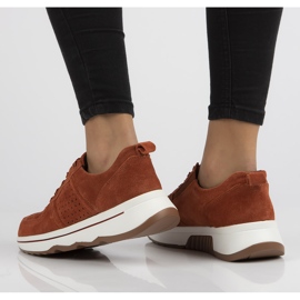 Filippo Kožené tenisky DP3171 / 21 Br hnědé hnědý oranžový 1