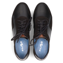 Kožené boty Filippo 1755 černé černá 1